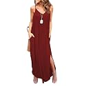 HUSKARY Women39s Summer Casual Sleeveless V Neck