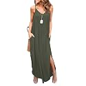 HUSKARY Women39s Summer Casual Sleeveless V Neck