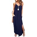 HUSKARY Women39s Summer Casual Sleeveless V Neck