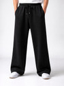 HUSTLEWELL Loose Fit Men Black Trousers