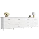 Huuger 78.7 Inch Long Dresser for Bedroom, 12 Drawer Dresser for Closet