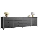 Huuger 78.7 Inch Long Dresser for Bedroom, 12 Drawer Dresser for Closet