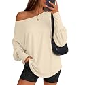 Huukeay Women's Off The Shoulder Shirts Oversized Tops
