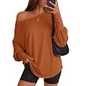 Huukeay Women's Off The Shoulder Shirts Oversized Tops