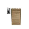 HUUM CORE6 6.5KW Series, Sauna Heater, Customizable Exterior with Control (Sauna Stones Included) (6.5kW Thermo-Aspen Wood - Stainless Steel Inlay, UKU WiFi - Glass)