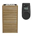 HUUM CORE6 6.5KW Series, Sauna Heater, Customizable Exterior with Control (Sauna Stones Included) (6.5kW Thermo-Aspen Wood - Black Stainless Steel Inlay, UKU Local - Black)