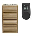HUUM CORE6 6.5KW Series, Sauna Heater, Customizable Exterior with Control (Sauna Stones Included) (6.5kW Thermo-Aspen Wood - Stainless Steel Inlay, UKU Local - Black)