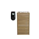 HUUM CORE6 6.5KW Series, Sauna Heater, Customizable Exterior with Control (Sauna Stones Included) (6.5kW Thermo-Aspen Wood - Stainless Steel Inlay, UKU WiFi - Black)