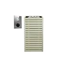 HUUM CORE6 6.5KW Series, Sauna Heater, Customizable Exterior with Control (Sauna Stones Included) (6.5kW Apsen Wood - Black Stainless Steel Inlay, UKU WiFi - Mirror)