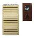 HUUM CORE6 6.5KW Series, Sauna Heater, Customizable Exterior with Control (Sauna Stones Included) (6.5kW Alder Wood - Stainless Steel Inlay, UKU WiFi - Black)
