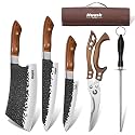 Huusk Chef Knife Set 5 PCS with Roll Bag, Gifts for Men and Women