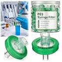 Huwena 100 Pcs PES Syringe Filters for Lab, 13mm, 0.22um