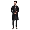 HUZUR Mens Silk 6 Loop Kurta Pajama