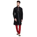 HUZUR Mens Silk 6 Loop Kurta Pajama