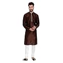 HUZUR Mens Silk 6 Loop Kurta Pajama