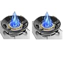 Gas Saver Burner Stand|Windproof Gas Stand for Gas Chula Stand|Gas Saver Jali|Stove Protector and Washable Stand (BLACK, PACK OF-2)