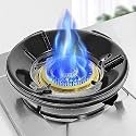 Gas Saver Burner Stand|Windproof Gas Stand for Gas Chula Stand|Gas Saver Jali|Stove Protector and Washable Stand (BLACK, 1)