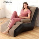HVN India PVC Inflatable Recliner Sofa with Air Pump for Ultimate Relaxation PVC 2 Seater Inflatable Sofa