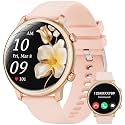 Hwagol Smart Watches for Women Android Phones iPhone Compatible(Bluetooth Call),1.39'' Round Fitness Tracker Heart Rate/Sleep Monitor,100+Sport Modes Pedometer (Pink)