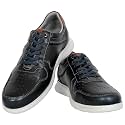 Hx London Leather Men Perforations Round Toe