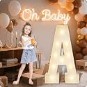 HXWEIYE Large Marquee Letter A, 3FT Battery Operated, Easy to Assemble