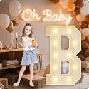 HXWEIYE Large Marquee Letter B, 3FT Battery Operated, Easy to Assemble