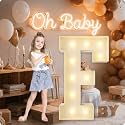 HXWEIYE Large Marquee Letter F, 3FT Battery Operated, Easy to Assemble