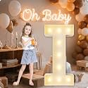 HXWEIYE Large Marquee Letter I, 3FT Battery Operated, Easy to Assemble