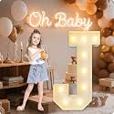 HXWEIYE Large Marquee Letter J, 3FT Battery Operated, Easy to Assemble