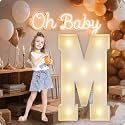HXWEIYE Large Marquee Letter M, 3FT Battery Operated, Easy to Assemble