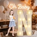 HXWEIYE Large Marquee Letter N, 3FT Battery Operated, Easy to Assemble