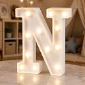 HXWEIYE Light Up Letters N, 8.58 Inch Battery Opearted, 12 LEDs