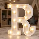 HXWEIYE Light Up Letters R, 8.58 Inch Battery Opearted, 14 LEDs