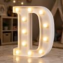 HXWEIYE Light Up Letters D, 8.58 Inch Battery Opearted, 11 LEDs
