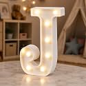 HXWEIYE Light Up Letters J, 8.58 Inch Battery Opearted, 8 LEDs