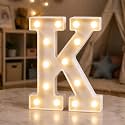 HXWEIYE Light Up Letters K, 8.58 Inch Battery Opearted, 14 LEDs