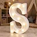 HXWEIYE Light Up Letters S, 8.58 Inch Battery Opearted, 11 LEDs
