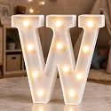 HXWEIYE Light Up Letters W, 8.58 Inch Battery Opearted, 11 LEDs
