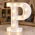 HXWEIYE Light Up Letters P, 8.58 Inch Battery Opearted, 11 LEDs