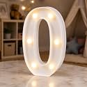 HXWEIYE Light Up Numbers 0, 8.58 Inch Battery Opearted, 6 LEDs