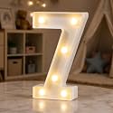 HXWEIYE Light Up Numbers 7, 8.58 Inch Battery Opearted, 6 LEDs