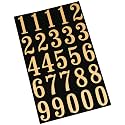 Hy-Ko Packaged Numbers &amp; Letters, DIY Address Number Stickers for Deliveries and Navigation, Self-Adhesive House Decals for Siding, Door, Mailboxes