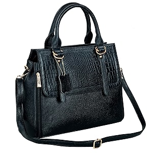 hyatt leather accessories natural leather top-handle satchel tote ladies handbags amp shoulder sling bags for women office branded stylish latest size-l-12 x h-105 x w- 55 inches black