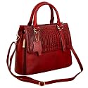 HYATT Leather Accessories Natural Leather Top-Handle satchel Tote Ladies Handbags &amp; Shoulder Sling Bags For Women Office Branded Stylish Latest Size-L-12 X H-10.5 x W- 5.5 Inches (BLACK)