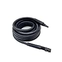 Hybrid Air Hose 3/8-Inch x 50FT,300 PSI Heavy Duty,Lightweight,Kink Resistant,All-Weather Flexibility with 1/4-Inch Swivel Solid Aluminum Quick Coupler and Plug,Black