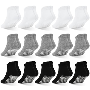 hycles toddler girl socks 12 pairs non slip ankle toddler socks for 1-7 years baby girls kids