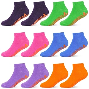 hycles toddler girl socks 12 pairs non slip ankle toddler socks for 1-7 years baby girls kids