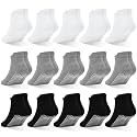 HYCLES Toddler Girl Socks, 12 Pairs Non Slip Ankle Toddler Socks for 1-7 Years Baby Girls Kids