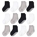 HYCLES Toddler Girl Socks, 12 Pairs Non Slip Ankle Toddler Socks for 1-7 Years Baby Girls Kids