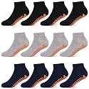 HYCLES Toddler Girl Socks, 12 Pairs Non Slip Ankle Toddler Socks for 1-7 Years Baby Girls Kids